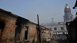 Rauchende Trümmer in Kramatorsk