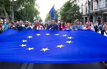 تظاهرات حامیان اتحادیه اروپا در پایتخت گرجستان