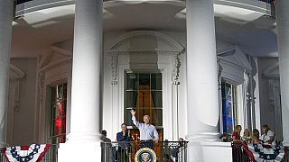 Biden bei seiner Rede vor dem Weißen Haus