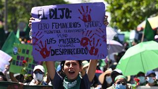 Marche réclamant la dépénalisation de l'avortement à San Salvador, 28 septembre 2021