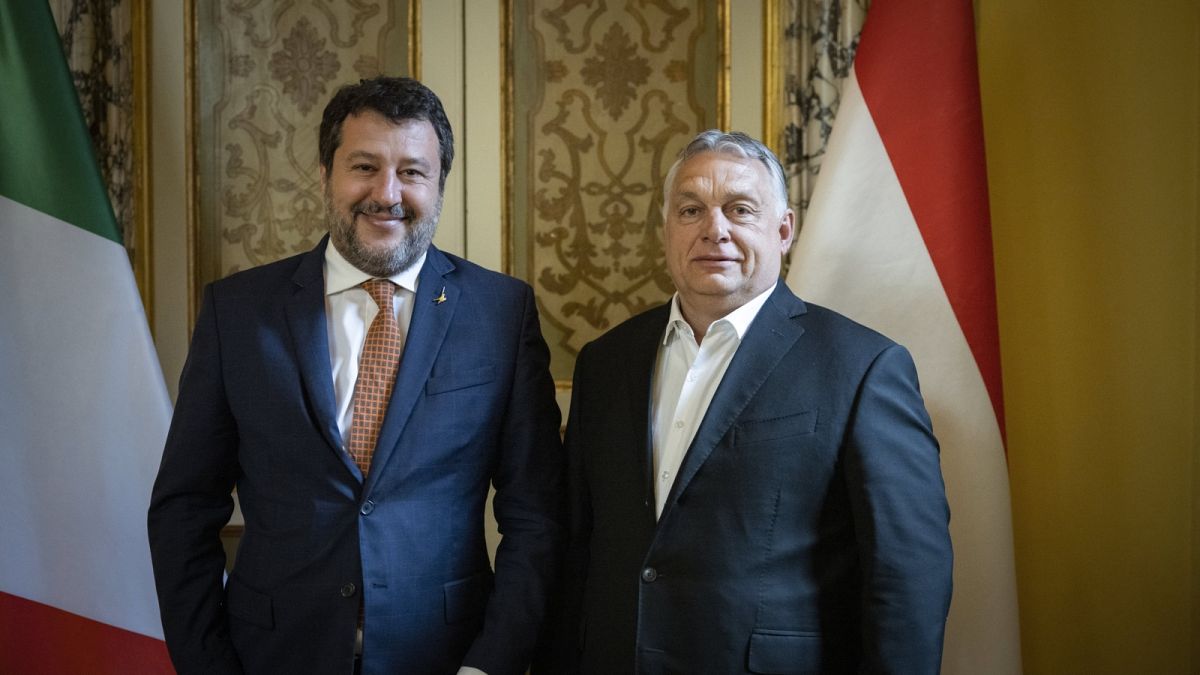 Orbán Viktor és Matteo Salvini Liga-vezér áprilisi római találkozója