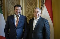 Orbán Viktor és Matteo Salvini Liga-vezér áprilisi római találkozója
