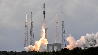 A SpaceX Falcon 9 rocket lifts off from Cape Canaveral Space Force Station, Fla., Wednesday, June 29, 2022.