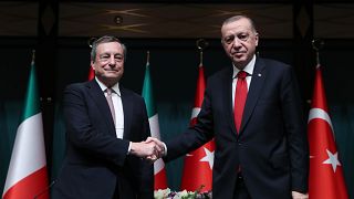 İtalya Başbakanı Draghi ile Cumhurbaşkanı Erdoğan ortak basın açıklaması yaptı