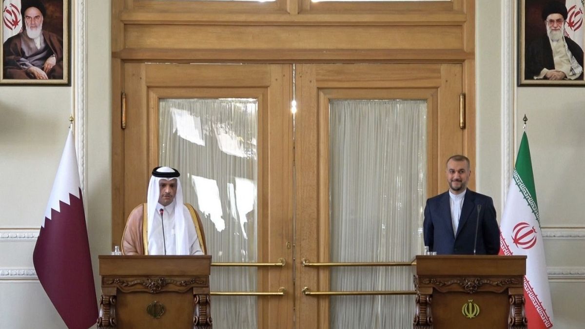 کنفرانس خبری مشترک وزرای خارجه ایران و قطر