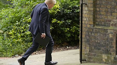 Boris Johnson auf dem Weg zu einer Pressekonferenz, 25.05.2022