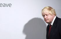 Boris Johnson arrives for a press conference at Vote Leave headquarters in London Friday, June 24, 2016