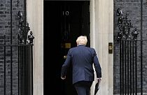 Primeiro- ministro do Reino Unido, Boris Johnson, após anúncio que permanece em funções até nova liderança ser encontrada