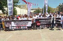 Medical workers gathered in several cities to protest, including the capital Ankara.