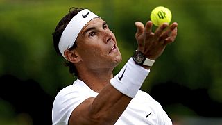 L'Espagnol Rafael Nadal lors du Giorgio Armani Tennis Classic au Hurlingham Club de Londres,