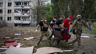 Soldados ucranianos en la región del Donbás