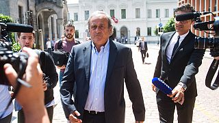 Michel Platini à Bellinzone le 8 juin 2022