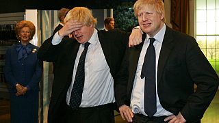 Die Wachsfigur von Boris Johnson im Londoner Wachsfigurenkabinett "Madame Tussaud's"