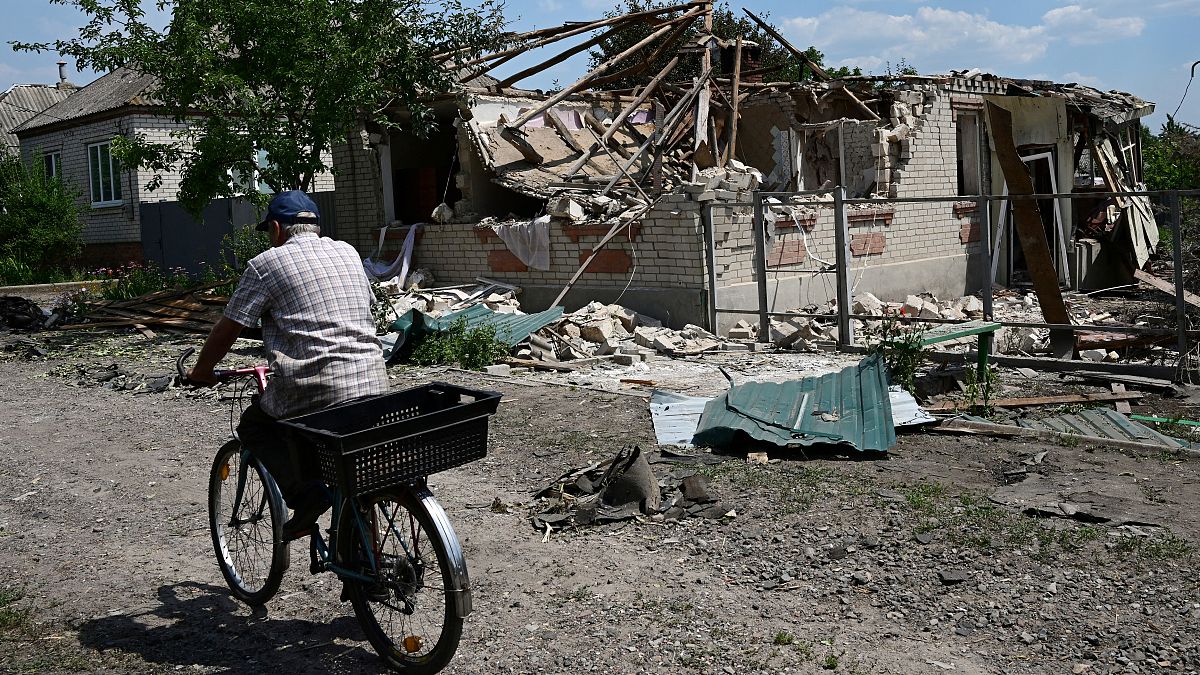 Разрушения в Славянске, 8 июля 2022 года