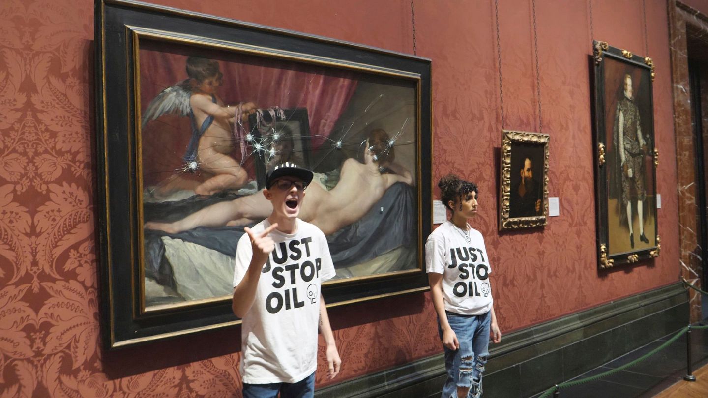 Climate Activists Glue Themselves to Paintings in UK Museums