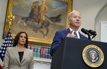 Joe Biden durante su discurso tras firmar la orden ejecutiva para proteger el acceso al aborto
