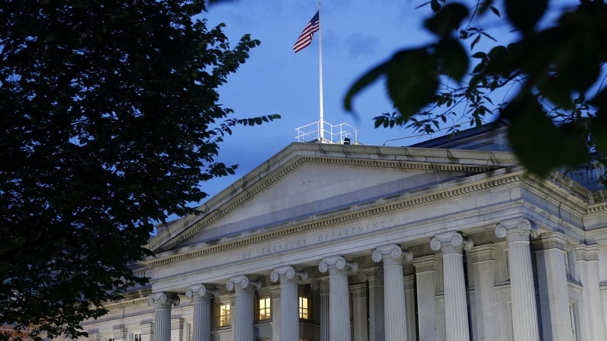 Az amerikai pénzügyminisztérium épülete Washingtonban