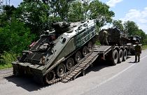 Uno de los carros de combate británicos que han llegado a Ucrania