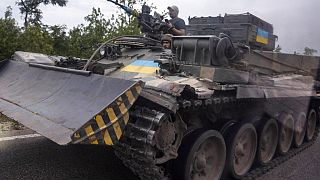 Ukrainische Soldaten an der Front in der Region Donezk