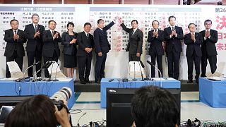Japonya'da yapılan seçimlerden Şinzo Abe'nin partisi zaferle çıktı