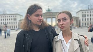 Mariupol survivors Lia and Alex in Berlin, July 2022