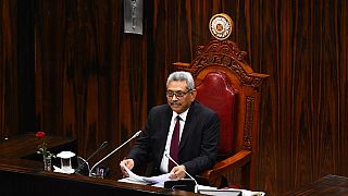 Le président Rajapaska s'adressant au Parlement sri lankais, le 3 janvier 2020 (ARCHIVES)