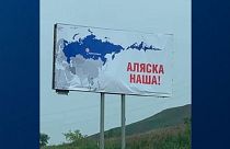 A photo of a billboard in Siberia has sparked outrage online