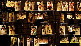 Foto delle vittime del genocidio in Ruanda