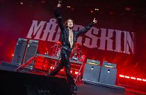 Il cantante dei Måneskin, Damiano David, sul palco di Montreux. (12.7.2022)