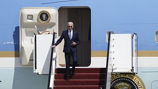 Az amerikai elnök a tel-avivi Ben Guron repülőtéren