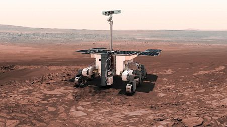  This illustration made available by the European Space Agency shows the European-Russian ExoMars rover.