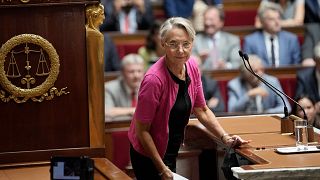 رئيسة الوزراء الفرنسية اليزابيث بورن في الجمعية الوطنية - أرشيف