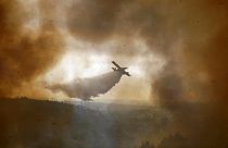 Avião combate as chamas em Portugal