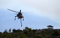 The helicopter had been deployed to tackle a forest fire on the Aegean island of Samos.