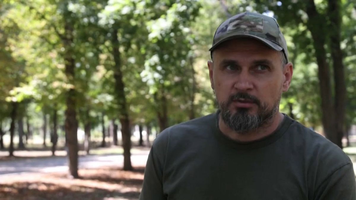 Олег Сенцов, режиссёр и доброволец в украинской армии. 