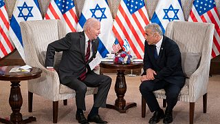 Amerika Birleşik Devletleri Başkanı Joe Biden ile İsrail Başbakanı Yair Lapid