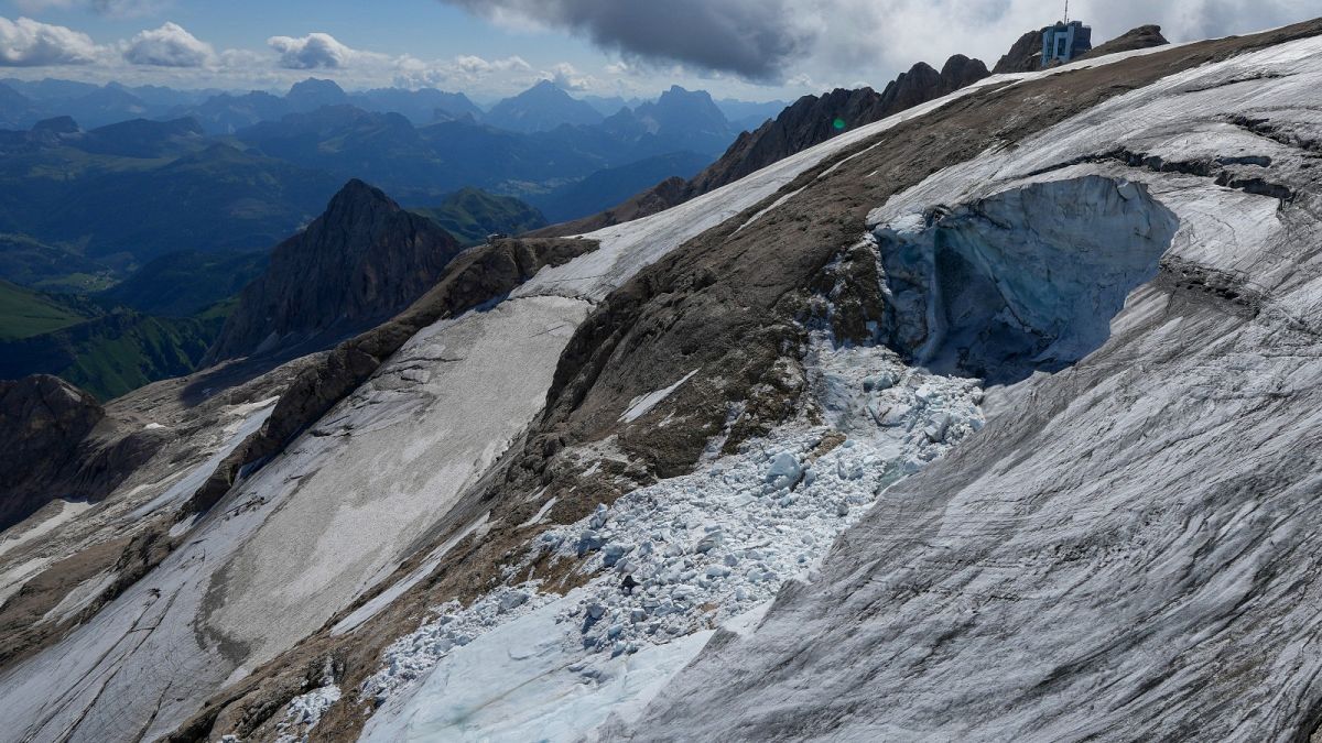 Glacier de Punta Rocca près de Canazei, dans les Alpes italiennes, mardi 5 juillet 2022.