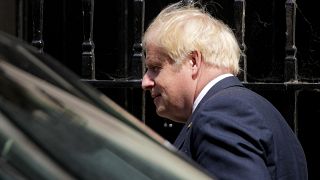 Le Premier ministre britannique Boris Johnson quittant Downing Street pour se rendre au Parlement à Londres, mercredi 13 juillet 2022.