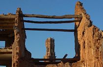 Ruinas de Belchite, Aragón, España.