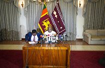 Gotabaya Rajapaksa lemondását a Sri Lanka-i parlament elnöke jelentette be