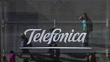 Logo de la sede central de Telefónica en España