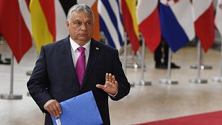 Hungarian Prime Minister Viktor Orban arrives for the extraordinary meeting of EU leaders to discuss Ukraine, energy and food security in Brussels, 30 May 2022