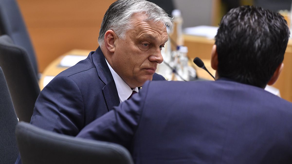 In primo piano il primo ministro ungherese, Viktor Orbán. 