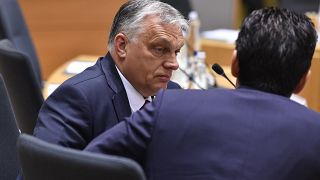 In primo piano il primo ministro ungherese, Viktor Orbán. 