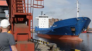 Szentpétervárról érkező orosz teherhajó érkezik a kalinyingrádi enklávéba