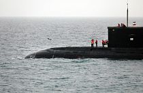 إطلاق طائرة مسّيرة من غواصة إيرانية خلال تدريب في المحيط الهندي.