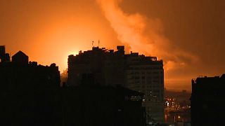 خلال القصف على قطاع غزة