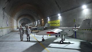 Kaman-22 and Fotros drónok egy iráni földalatti katonai drónbázison