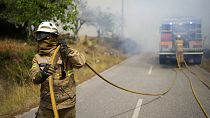 Тушение лесных пожаров во Франции