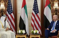 President Joe Biden meets with Abu Dhabi's Crown Prince Mohammed bin Zayed Al Nahyan on 16 July 2022